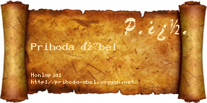 Prihoda Ábel névjegykártya